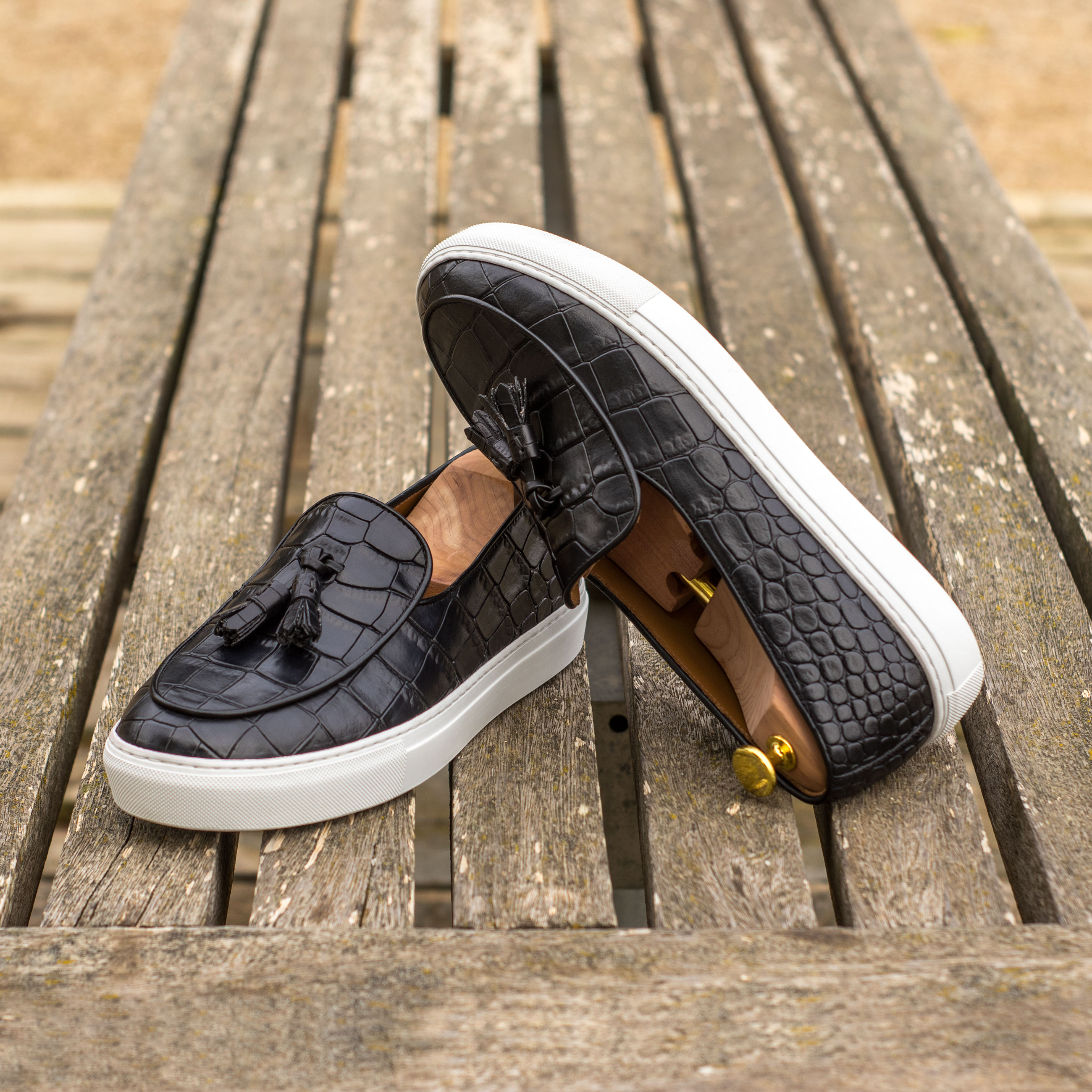 Croco Tassel Sneaker